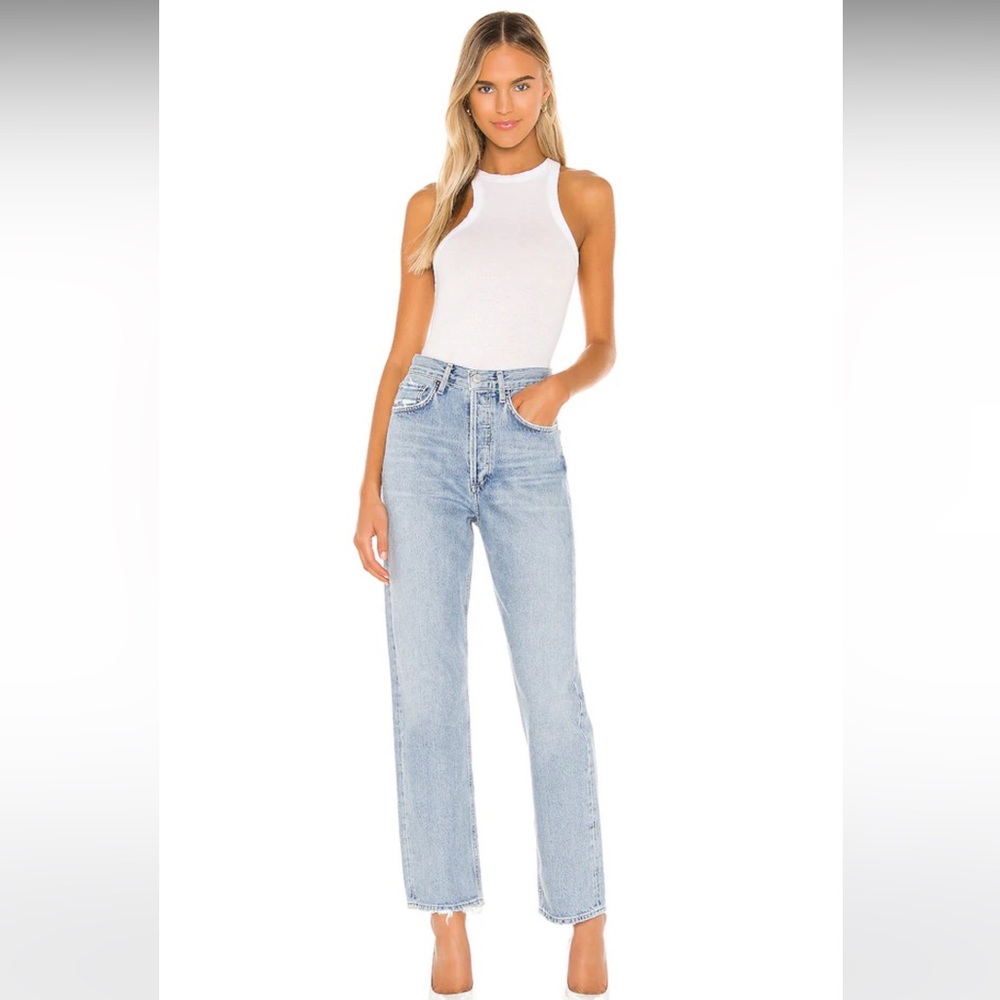 AGOLDE 90s Mid Rise Loose Fit Jeans - Snapshot Blue  Sz 30